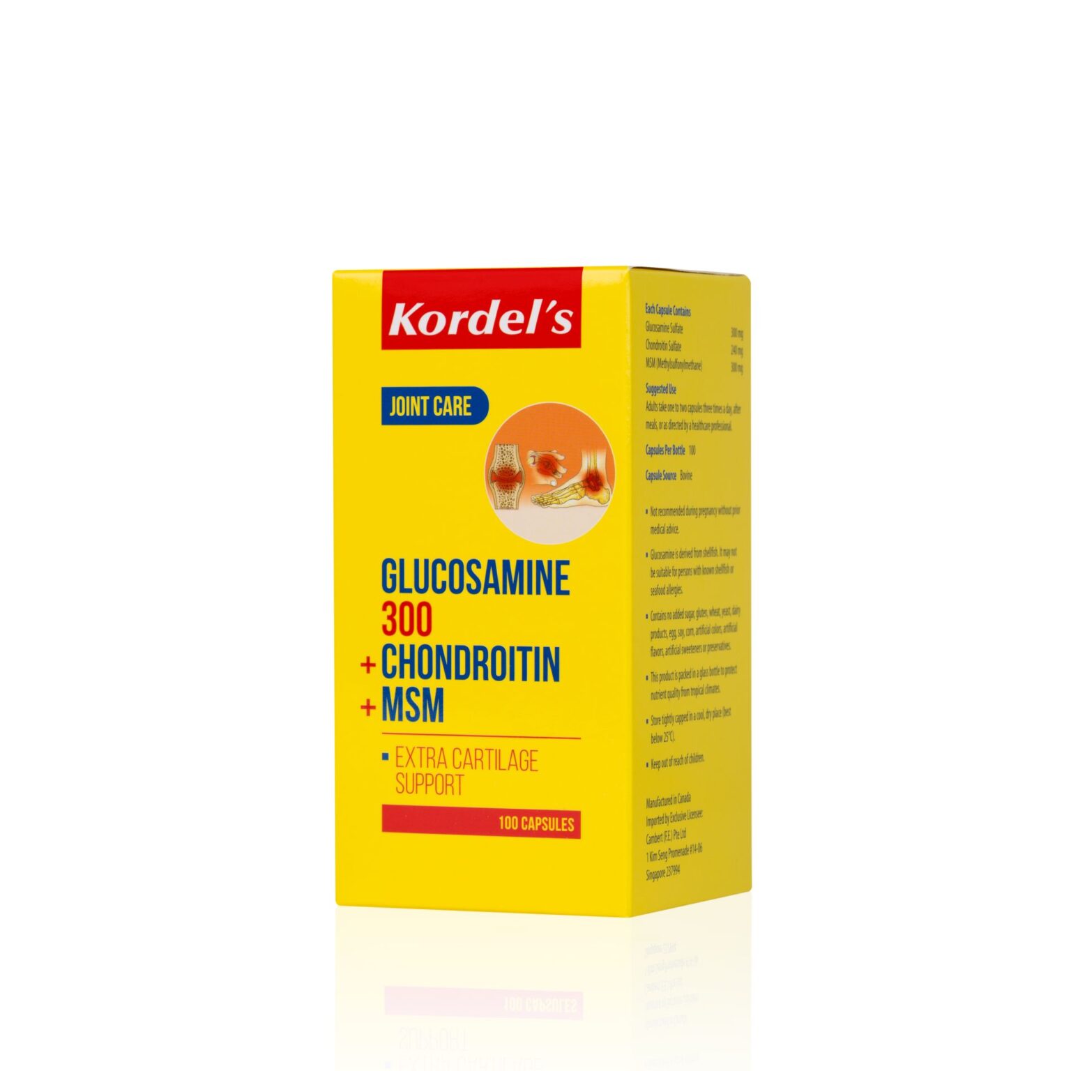 GLUCOSAMINE 300 + CHONDROITIN + MSM Kordel’s