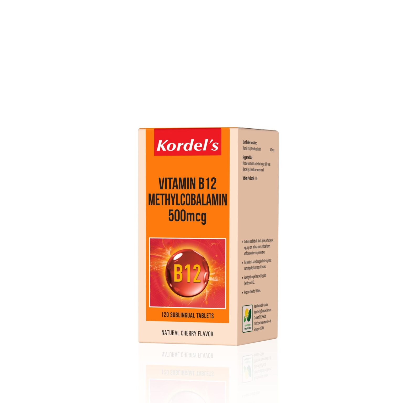 VITAMIN B12 METHYLCOBALAMIN 500 mcg Kordel’s